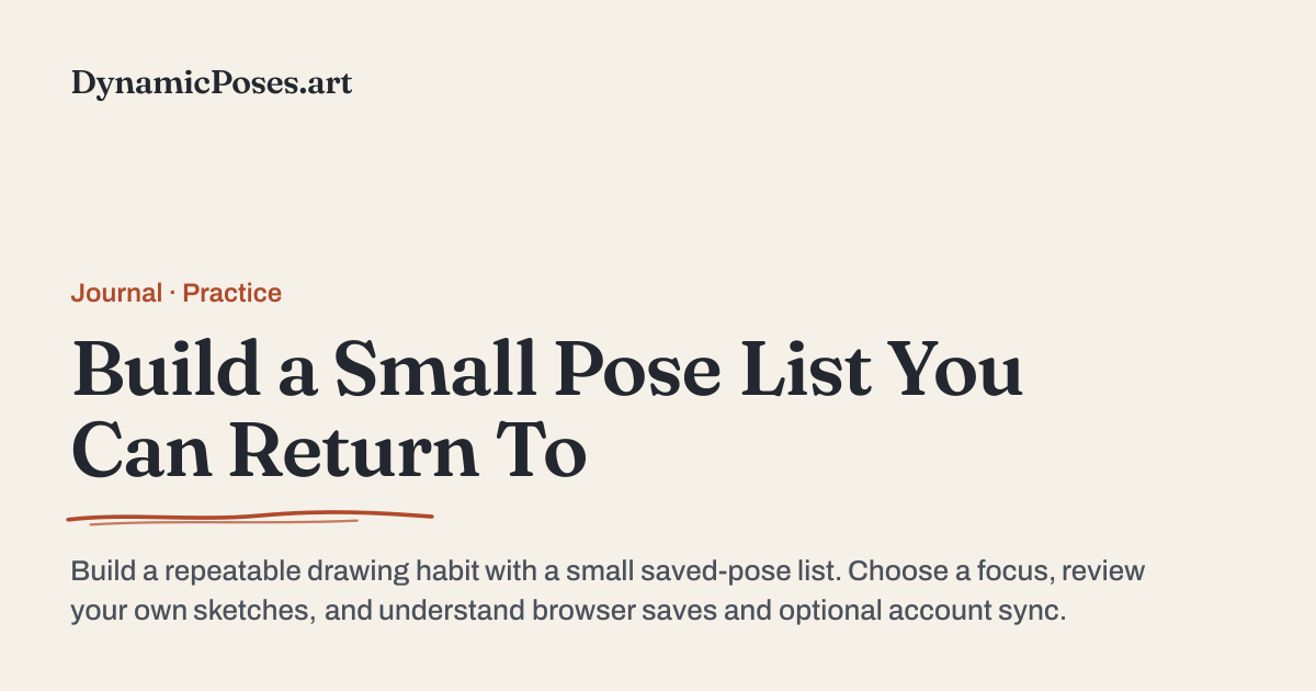 A Better Daily Pose Reference Habit for Busy Artists | DynamicPoses.art
